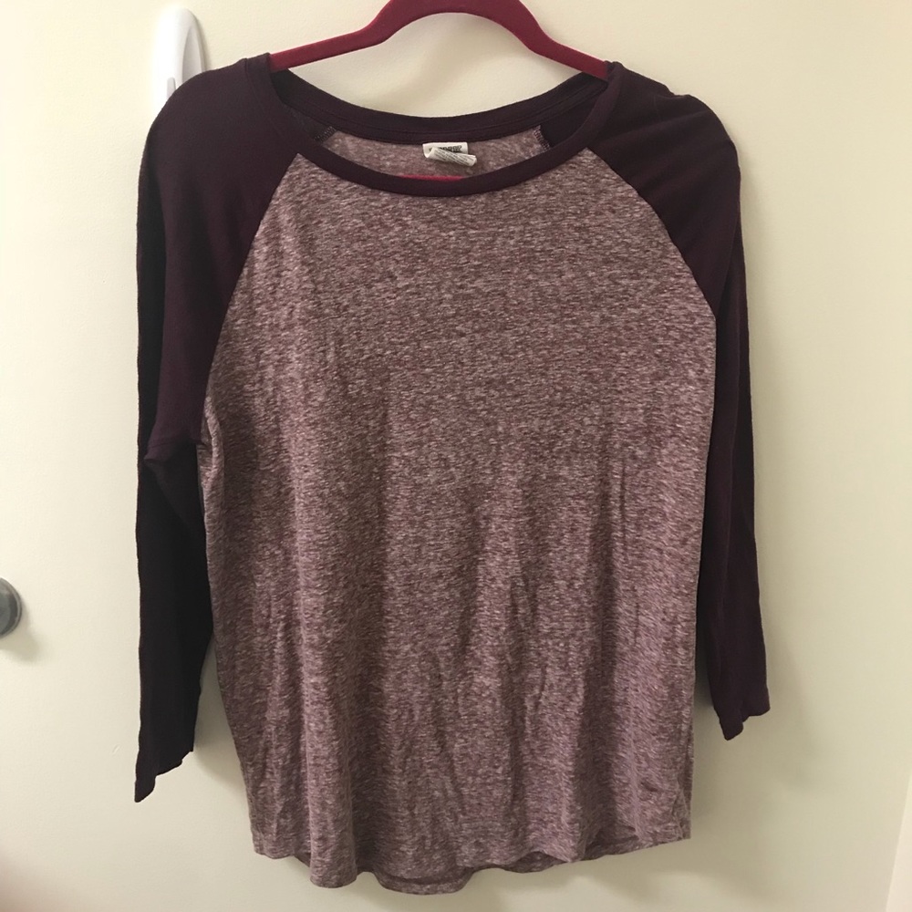Victoria's Secrer Purple Baseball Tee